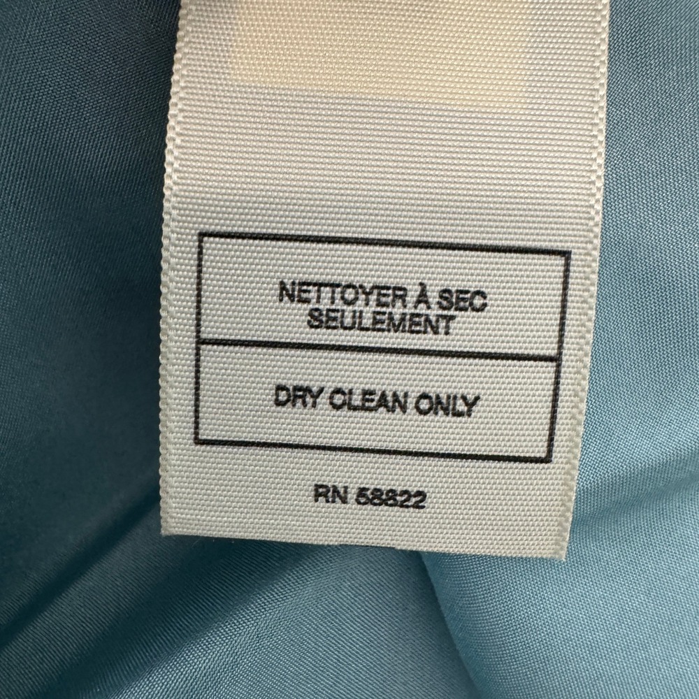 Y2K Max Studio Dress Size 0 Blue Silk Mesh Smocked Fairycore Romantic Ethereal - Picture 11 of 11